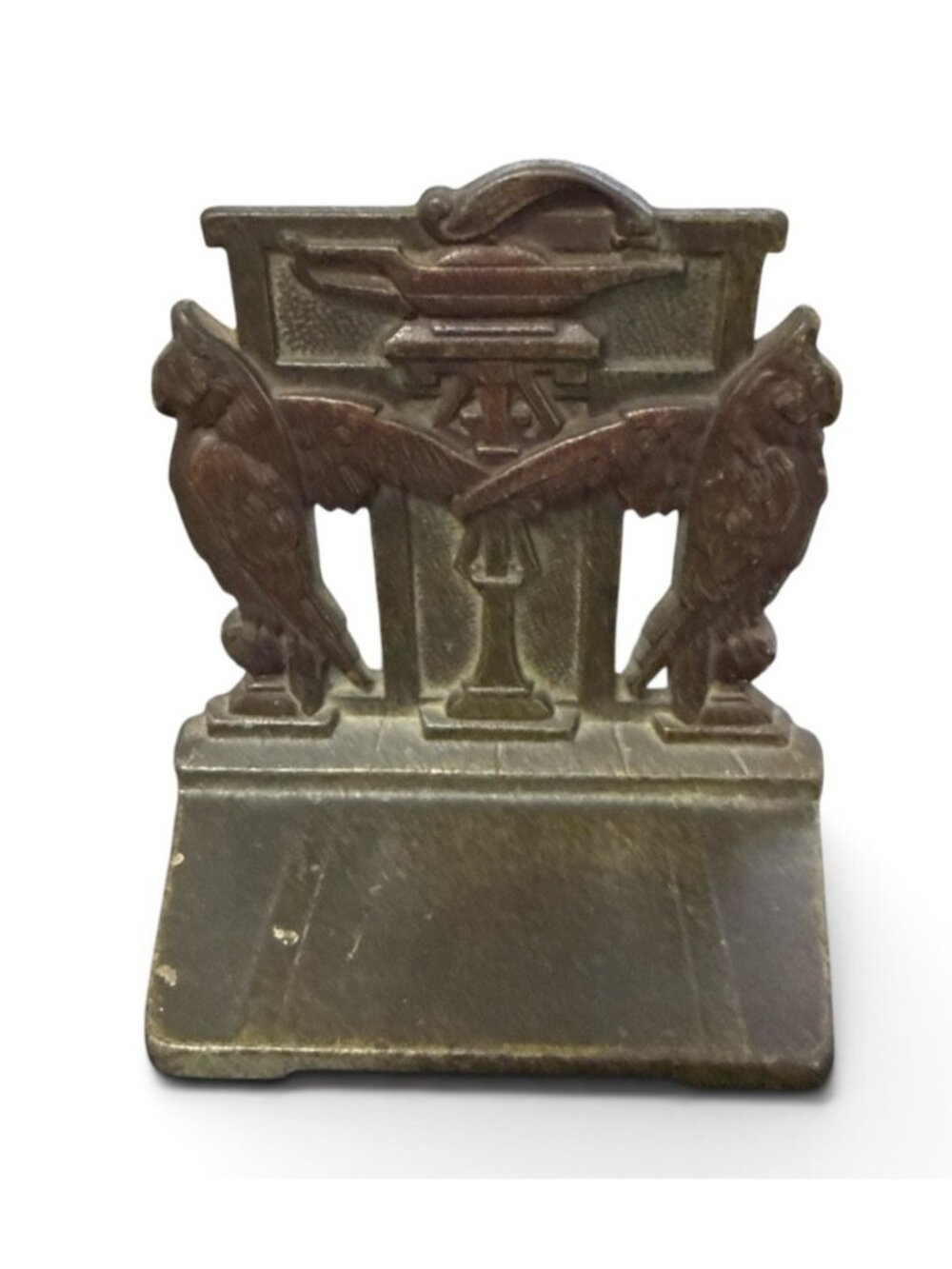 HL Judd Art Deco Cast Iron Lamp of Knowledge Wise Owls Bookend 9886 - Single